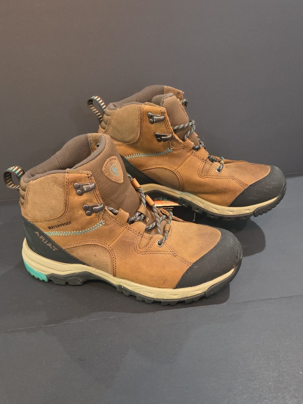 Ariat Skyline Mid Brown Lace-Up Waterproof Women's Hiking Boots Size 9